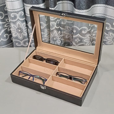 Pu Leather Sunglasses Display Box - 6 slot