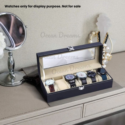 6 Slot Watch Box Display Case