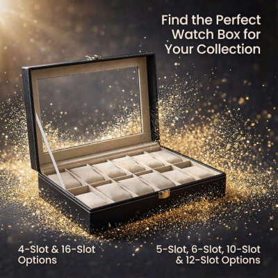12 Slot Premium Watch Organizer Box for Men & Women